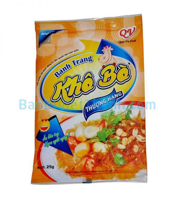 Bao bì thực phẩm khô - Bánh tráng khô bò
